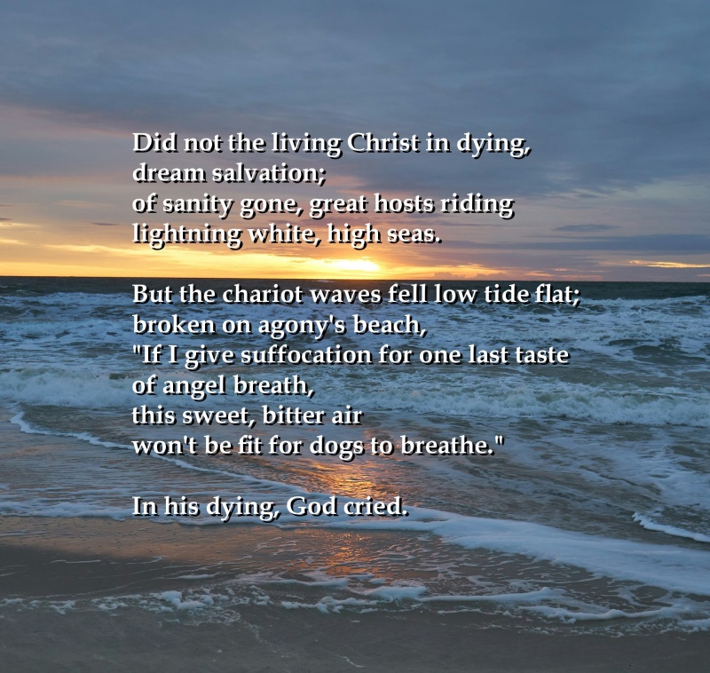 At the sea shore, the sun sets on the horizon