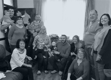 John's extended family in Wales
