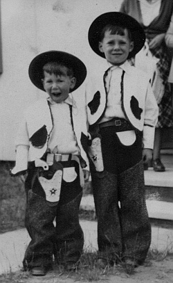 John and
                Allen in cowboy outfits