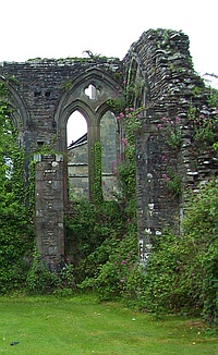 The ruins of Margam Abby
              today.