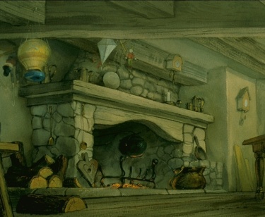 Drawing of the Christmas hearth